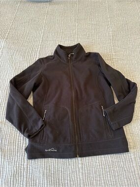 Oracle Tech Merch Eddie Bauer Black Full-Zip Utility Fleece Jacket